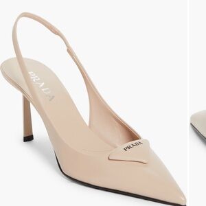 Prada Women's Beige Slingback Heels
